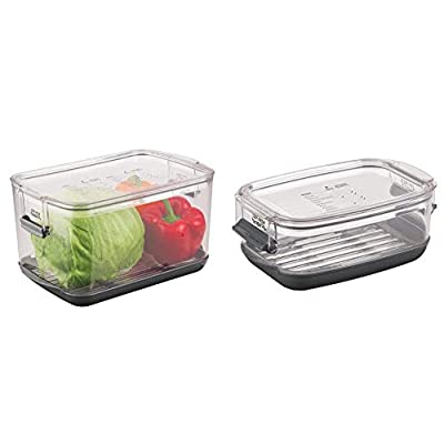 Prepworks by Progressive Produce ProKeeper Storage Container with Stay-Fresh Vent System, 5.7 Quarts & Berry ProKeeper,1.2-Quart