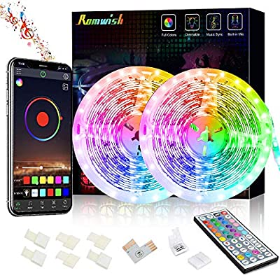 Expired: LED Strip Lights 32.8ft, RGB Color Changing, Sync to Music, App Control & 44 Key Remote Control