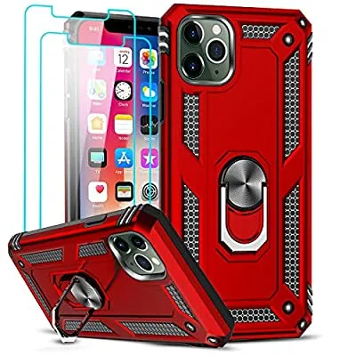80% off - Expired:&nbsp;LeYi iPhone 11 Pro Case with [2Pack] Tempered Glass Screen Protector, [Military-Grade] Protective Phone Cover Case with Magnetic Ring Kickstand
