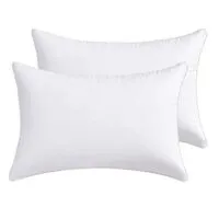 Expired:&nbsp;Lipo Throw Pillow Inserts Filling with Premium Resilient Microfiber and100% Cotton Cover (Pack of 2, White)
