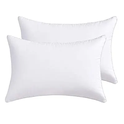 Expired:&nbsp;Lipo Throw Pillow Inserts Filling with Premium Resilient Microfiber and100% Cotton Cover (Pack of 2, White)