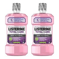 Listerine Total Care Alcohol-Free Anticavity Mouthwash, 6 Benefit Fluoride Mouthwash for Bad Breath and Enamel Strength, Fresh Mint Flavor