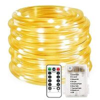 Expired: LiyuanQ LED String Lights, 8 Modes 100 LED Battery Operated Waterproof Fairy PVC Tube Rope Lights