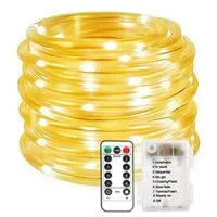 Expired:&nbsp;LiyuanQ LED String Lights, 8 Modes 100 LED Battery Operated Waterproof Fairy PVC Tube Rope Lights