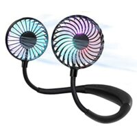 Expired: MA3TY Portable Personal Neck Fan Hands Free Fan Mini USB Fan LED Wearable Necklace Fan,Rechargeable 2000mah