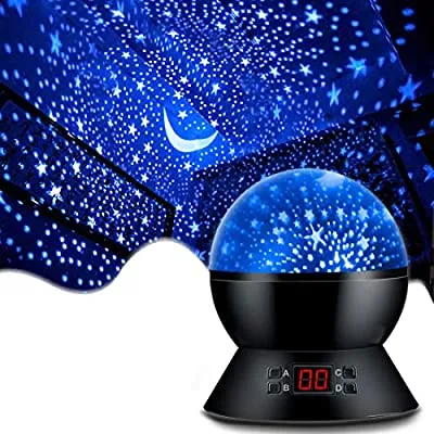 Expired:&nbsp;MOKOQI Star Projector Night Lights With Timer Glow in The Dark Stars and Moon