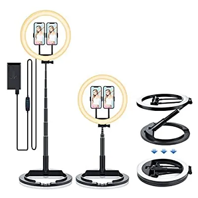 60% off - Expired: MOSHNOLY 12″ Selfie Ring Light with Foldable Stand and Phone Holder