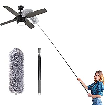Expired: Microfiber Feather Duster, Extendable Cobweb with 100 inches Extension Pole, Bendable & Washable & Lightweight