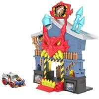 Boom City Racers – Fireworks Factory – 3 in 1 Transforming Playset – Rip, Race, Explode