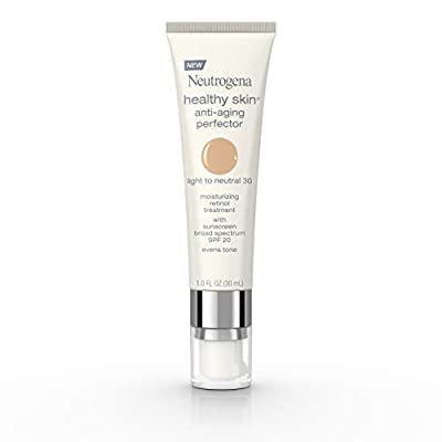 Neutrogena Healthy Skin Anti-Aging Perfector Tinted Facial Moisturizer and Retinol with Broad Spectrum SPF 20 with Titanium Dioxide, 30 Light to Neutral, 1 fl. oz - $5.52 ($9.62)