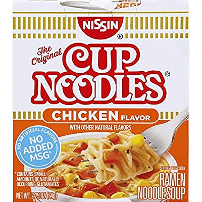 Nissin Cup Noodles Soup, Chicken Flavor, 2.25 Ounce