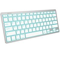 Expired: OMOTON 7-Color Backlit Rechargeable Portable Wireless Keyboard for iPad 8th/7th Generation 10.2, iPad Pro 12.9/11, iPad Air, iPad Mini, Silver