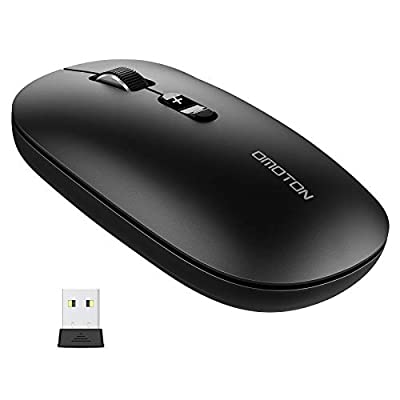 50% off - Expired: OMOTON Bluetooth Wireless Mouse for iPad, Triple-Mode (BT 3.0/5.0/2.4GHz) and 3 Adjustable DPI for Mac, Windows