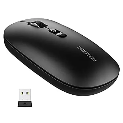 Expired:&nbsp;OMOTON Bluetooth Wireless Mouse for iPad, Triple-Mode (BT 3.0/5.0/2.4GHz) and 3 Adjustable DPI for Mac, Windows