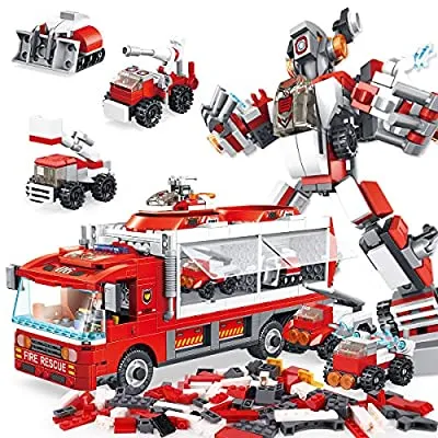 50% off - Expired:&nbsp;Panlos STEM Robot Educational Learning Building Bricks Toy Carrier Truck Set
