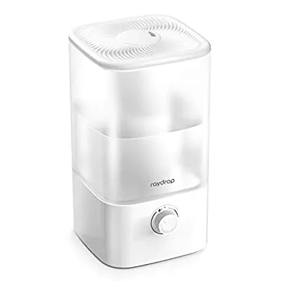 Expired: Raydrop Cool Mist Humidifier, 2.5L Essential Oil Diffuser, Adjustable Mist,Auto Shut-Off, Easy to Clean, Dial Knob