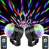 Expired:&nbsp;Remote control LED small magic ball voice control RGB colorful lamp disco stage lamp KTV bar (2 PACK)
