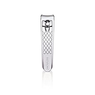 REVLON Nail Clipper, Compact Mini Nail Cutter with Curved Blades