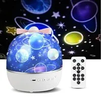 Expired:&nbsp;Rotatable Starry Projector Night Light Built-in Bluetooth Speaker Remote Control/6 Patterns/Dimmable Baby Light Nursery Lamp