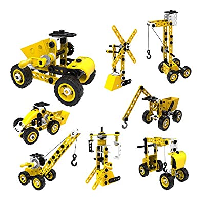 Expired: SZJJX STEM Building Toys, 100 PCS 8-in-1 Learning Construction Toys, Erector Set Building Blocks