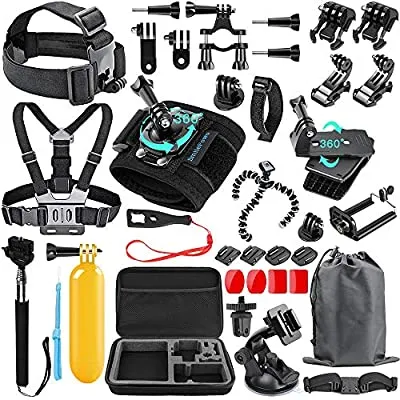 Expired:&nbsp;SmilePowo 48-in-1 Accessories Kit for GoPro & Other action cameras (Carrying Case)