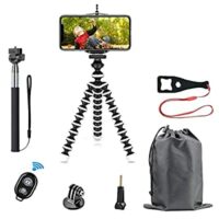 Expired: SmilePowo Flexible Tripod Stand Extensible Selfie Stick with Bluetooth Remote