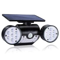 Expired: Solar Motion Sensor Light Outdoor Security Lights, Rotatable Dual Head, Wireless IP65 Waterproof, LED Wall Light