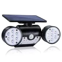 Expired:&nbsp;Solar Motion Sensor Light Outdoor Security Lights, Rotatable Dual Head, Wireless IP65 Waterproof, LED Wall Light