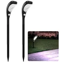 Expired:&nbsp;Solar Pathway Lights, 2 Packs 15 LEDs Landscape Path Lights with Waterproof Solar Powered Ground Lights