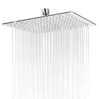 Expired:&nbsp;Sooreally Rain Shower Head High Pressure, 8 Inch Stainless Steel Square Rainfall Showerhead
