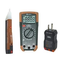 Southwire 10037K Electrical Test Kit with Full-Function Multimeter, Non-Contact Voltage Detector, and Outlet Tester, Includes Test Leads and Batteries