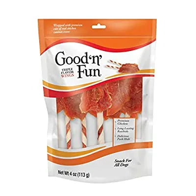 Good ‘N’ Fun Triple Flavor Wings Treats for Dogs