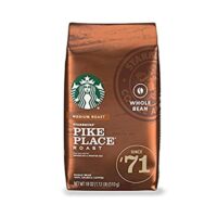 Starbucks Medium Roast Whole Bean Coffee, Pike Place Roast,100% Arabica (18 oz.)