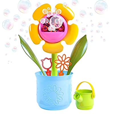 Sunny Days Entertainment Bubbling Flower Pot Toy with Bonus Bubble Solution