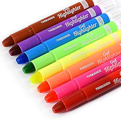 Expired: TWOHANDS Bible Gel Highlighter, Dry Highlighter, No Bleed, 8 Assorted Colors