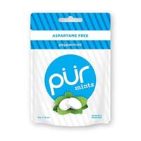 PUR 100% Xylitol Breath Mints, Peppermint, 50 Count (Pack of 1)- Sugar-Free + Aspartame Free, Vegan + non GMO