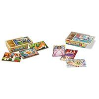 Melissa & Doug Wooden Jigsaw Puzzles in a Box – Pets & Jigsaw Puzzles in a Box – Fanciful Friends