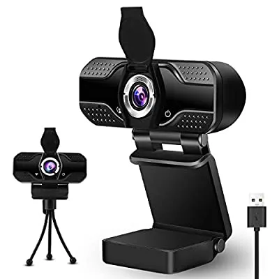60% off - Expired:&nbsp;Webcam with Microphone,1080P HD Webcam USB 2.0  with Privacy Shutter & Tripod