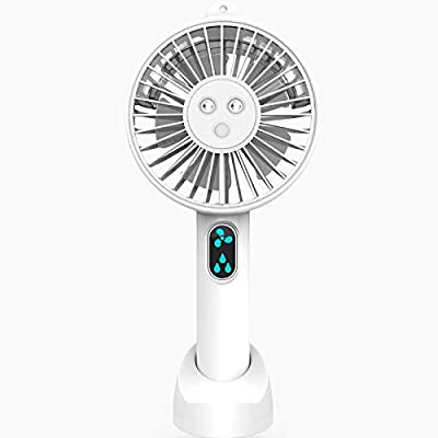 Mini Handheld Fan, USB Spray Fan, Portable Personal Desktop Fan with USB Rechargeable Battery