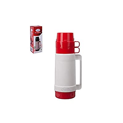 Glass Insulated Thermos Flask With 2 Cup type Lids