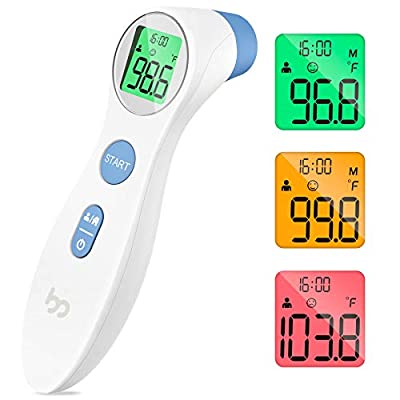 Femometer Medical Instant Accurate Reading Forehead Thermometer with LCD Display