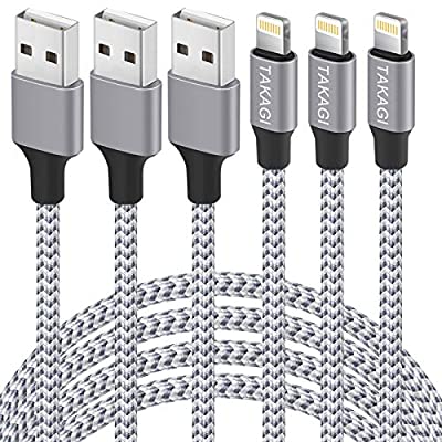 Expired: iPhone Charger, 3 Pack 6FT Nylon Braided Lightning to USB – Apple MFi Certified