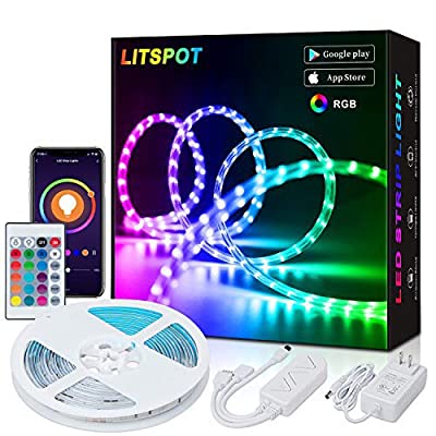 Expired: 16.4ft LED Strip Lights, 5050 RGB, APP Control Music Sync, Remote