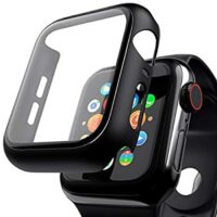 Expired: 2 Pack Case Compatible with Apple Watch Series 38mm/40mm /42mm/44mm Series 6/5/4/SE – Black