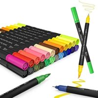 Expired: 24 Colours Dual Tip Water colour Brush Pen Set (Fine liners, Felt Tip Pens)