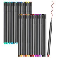 Expired: 24 Fine Line Point Drawing Marker Pens (24 Colors)