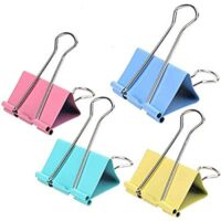 Expired: 24 Pieces Extra Large Binder Clips, 2 Inch (Colors)