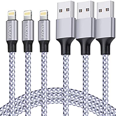 Expired: 3 PACK 6FT Nylon Braided Lightning Cable for iPhone and iPad