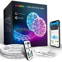 Expired: 32.8ft LED Strip Bluetooth Music Sync RGB Lights with App, Remote, Color Changing Lights with 64 Scene Modes