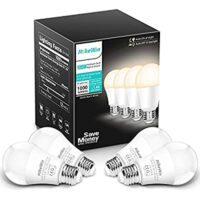 Expired: 4 Pack Outdoor Dusk to Dawn LED Light Bulb (No Timer Required), Automatic On/Off Light Sensor Bulb E26 A19